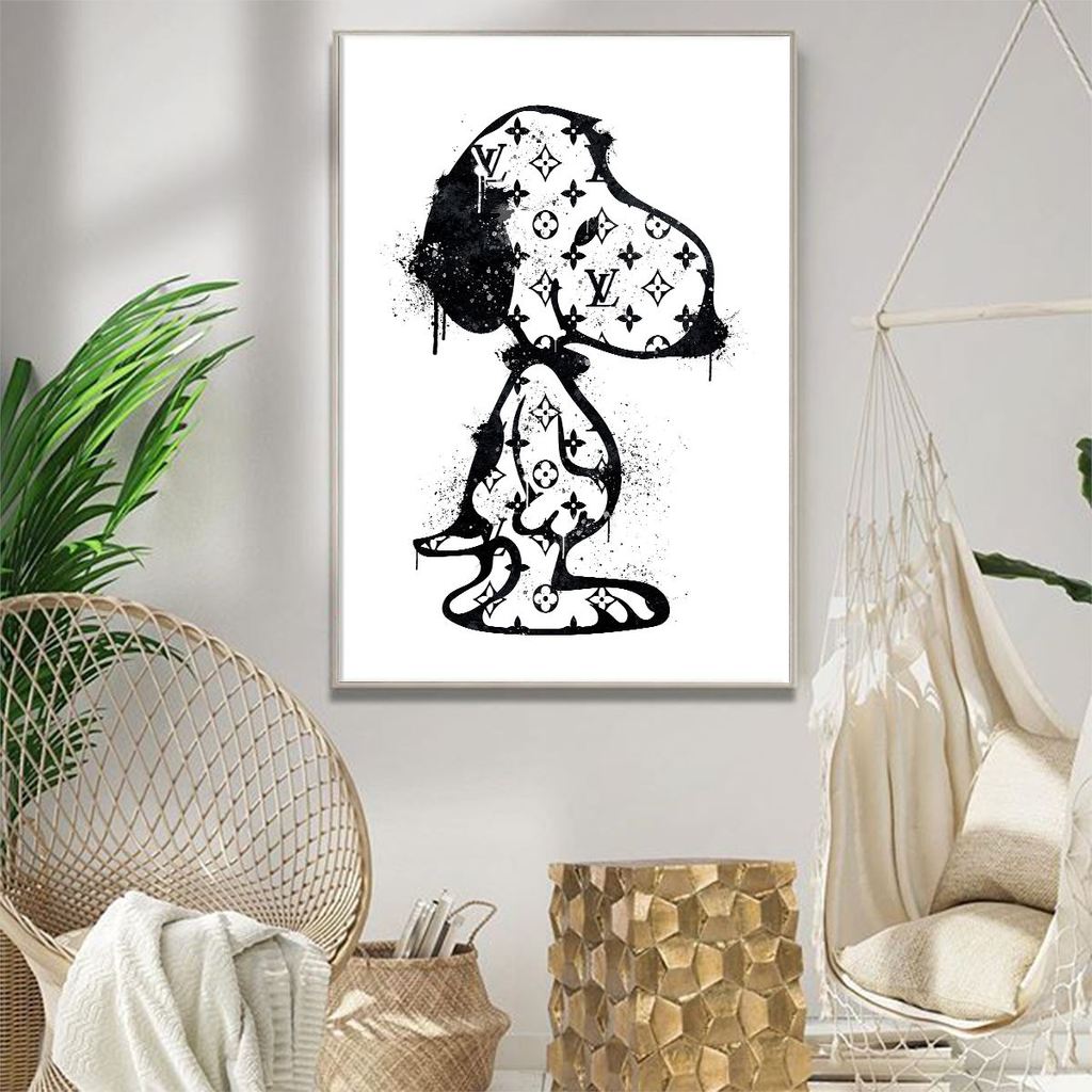  Snoopy Poster Art Poster Decor Louis Vuitton Snoopy Brand  Homage Canvas Art Graphic Art (B2 Size) : Home & Kitchen